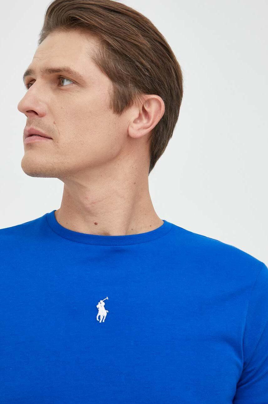 Polo Ralph Lauren Bavlněné tričko tmavomodrá barva - Pepit.cz