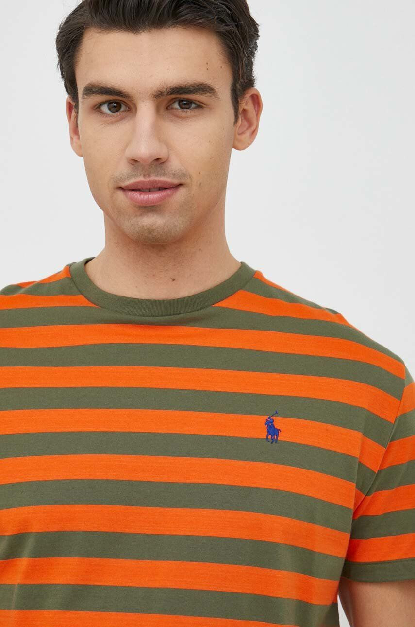 Polo Ralph Lauren Bavlněné tričko oranžová barva - Pepit.cz