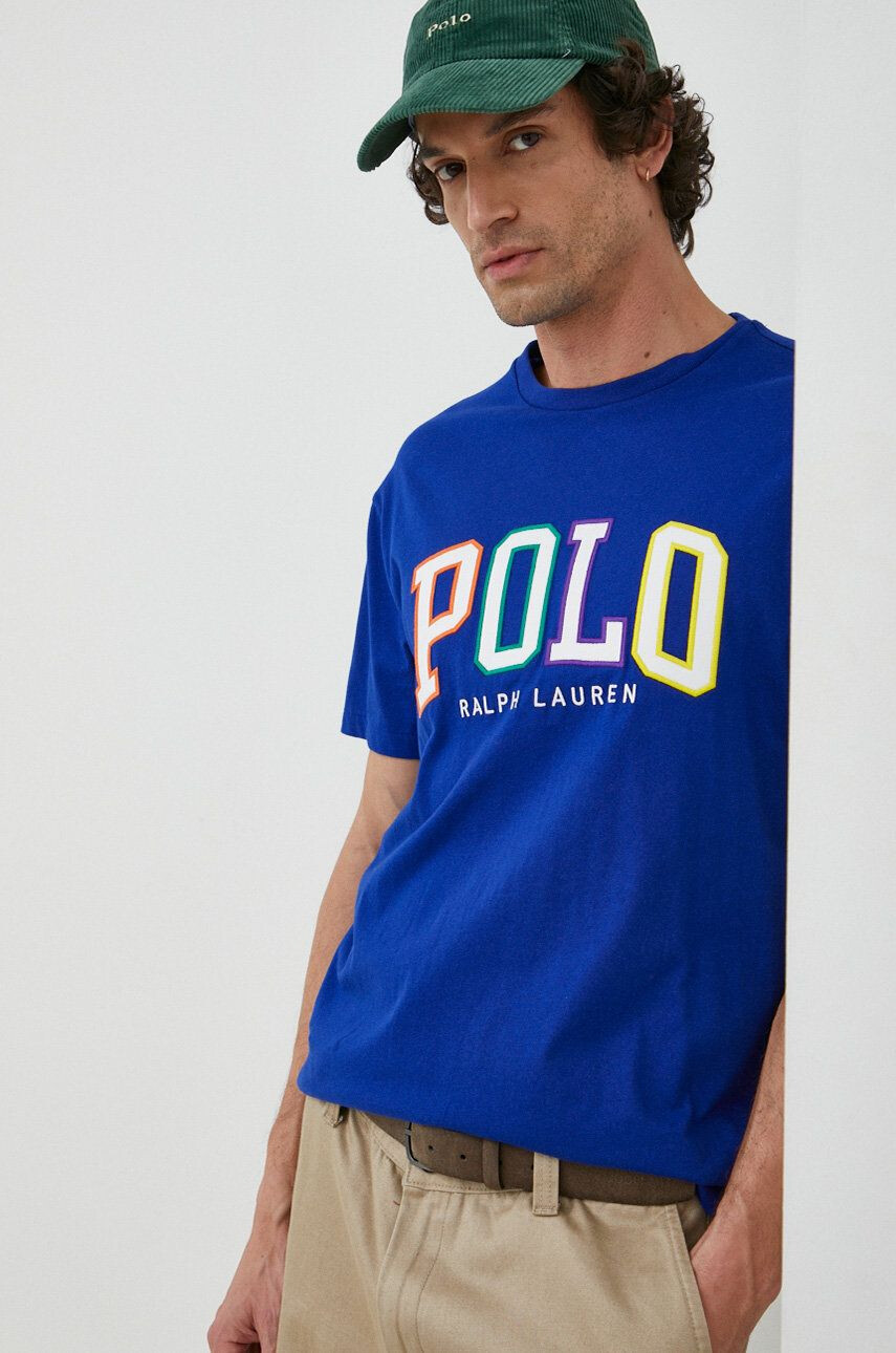 Polo Ralph Lauren Bavlněné tričko béžová barva - Pepit.cz