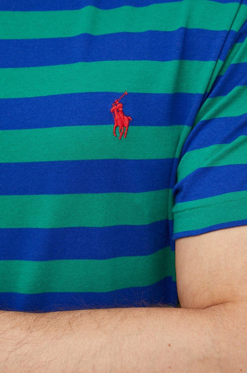 Polo Ralph Lauren Bavlněné tričko zelená barva - Pepit.cz