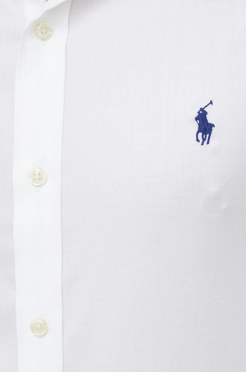 Polo Ralph Lauren Bavlněné tričko tyrkysová barva slim s límečkem button-down - Pepit.cz