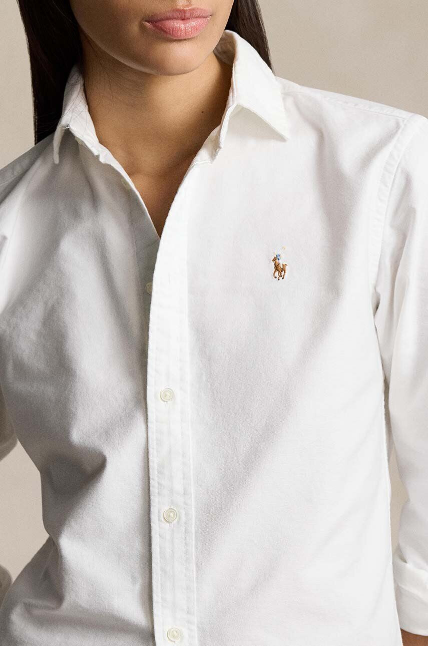 Polo Ralph Lauren Bavlněná košile bílá barva regular s klasickým límcem - Pepit.cz