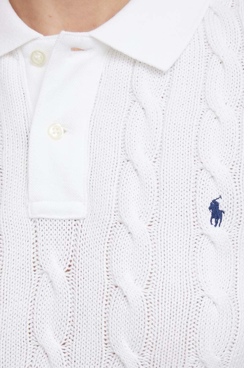 Polo Ralph Lauren Bavlněné polo tričko bílá barva - Pepit.cz