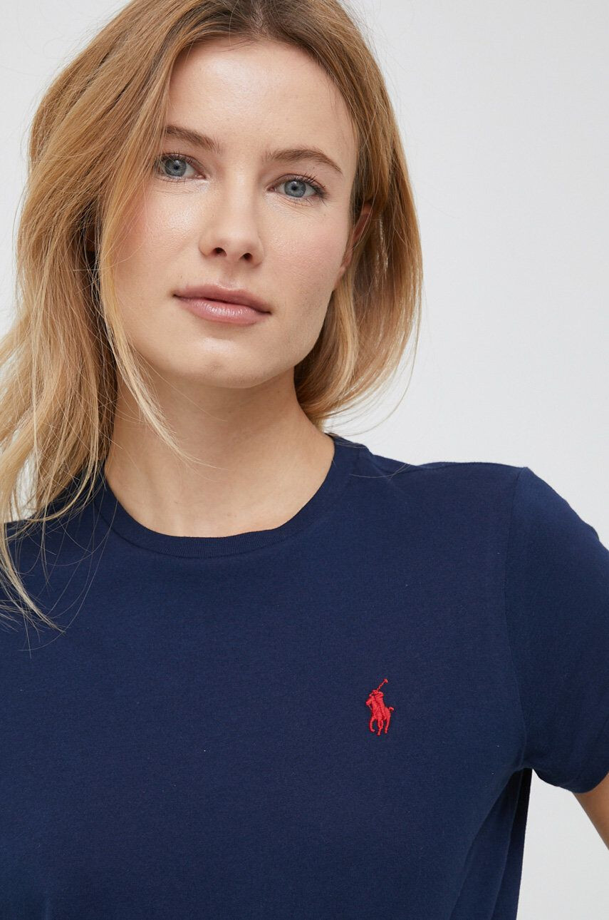 Polo Ralph Lauren Bavlněné tričko šedá barva - Pepit.cz