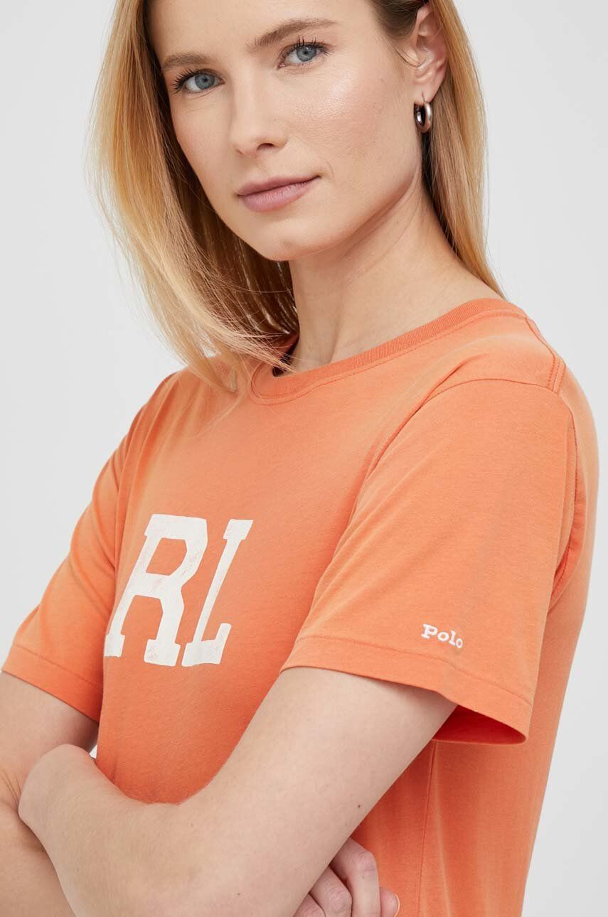 Polo Ralph Lauren Bavlněné tričko hnědá barva - Pepit.cz