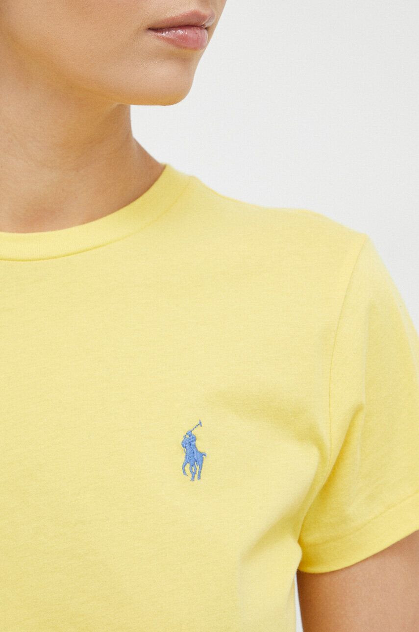 Polo Ralph Lauren Bavlněné tričko žlutá barva - Pepit.cz