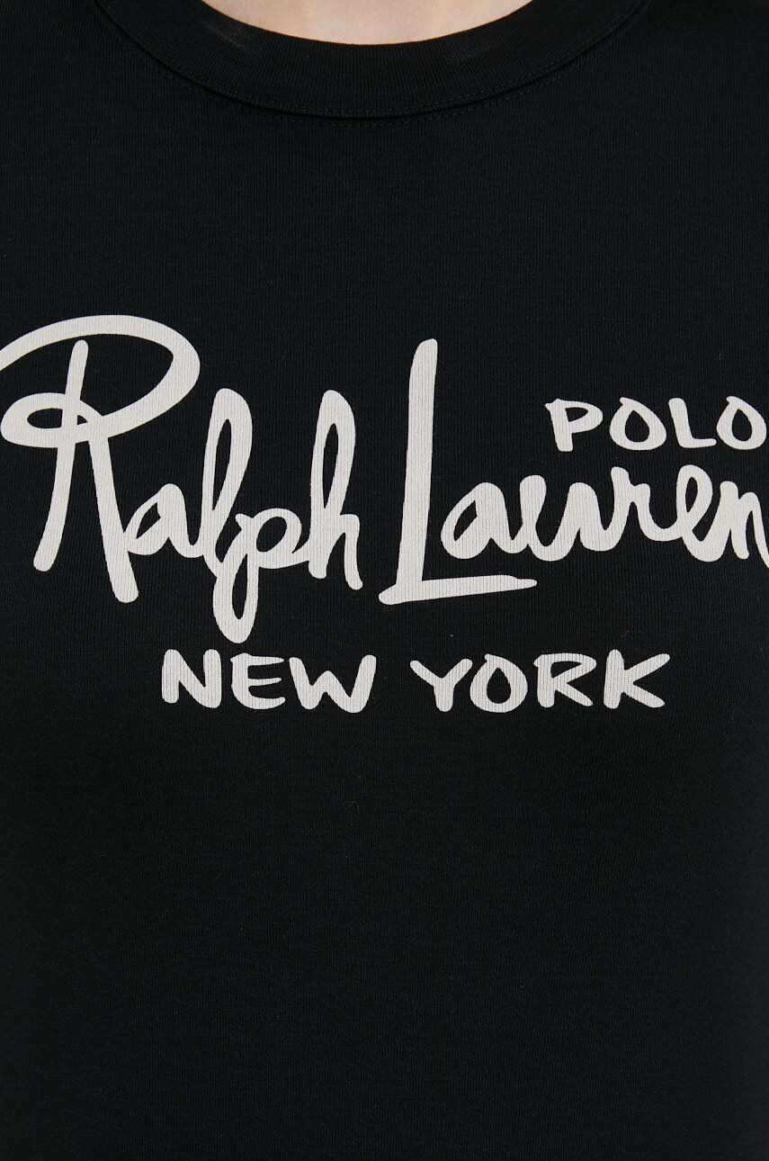 Polo Ralph Lauren Bavlněné tričko černá barva - Pepit.cz