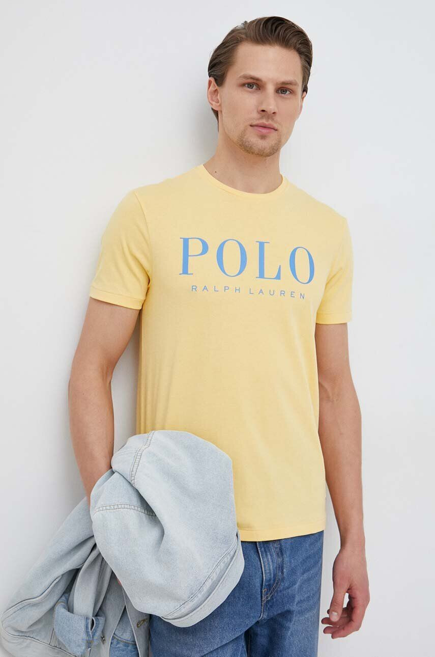 Polo Ralph Lauren Bavlněné tričko tmavomodrá barva - Pepit.cz