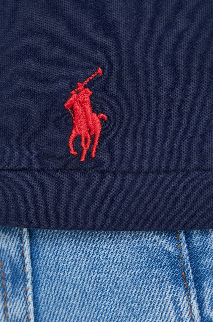 Polo Ralph Lauren Bavlněné tričko tmavomodrá barva s aplikací - Pepit.cz