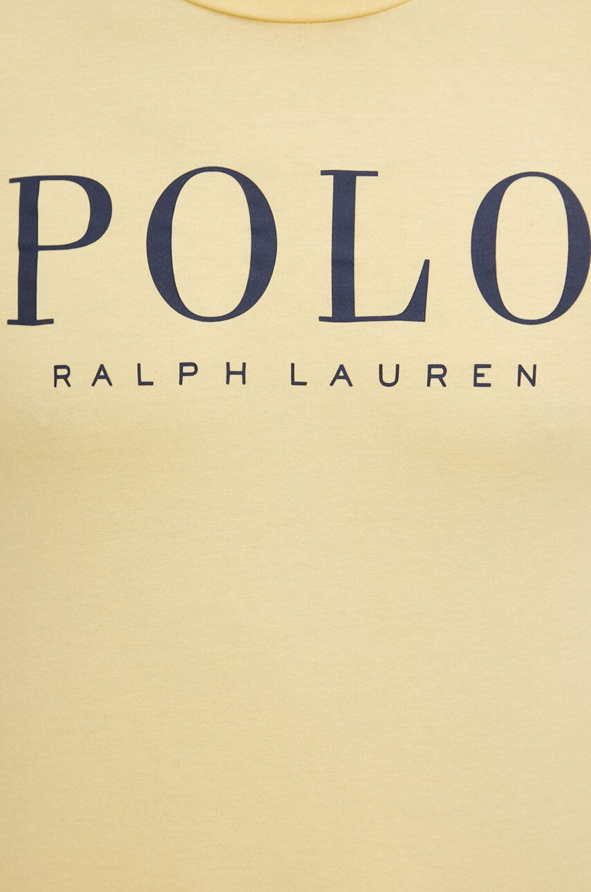 Polo Ralph Lauren Bavlněné tričko žlutá barva hladký - Pepit.cz