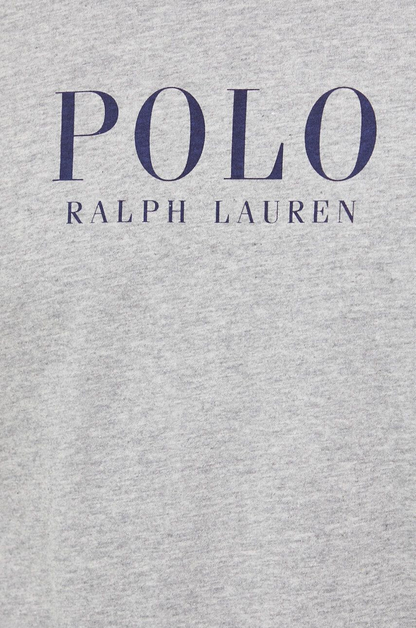 Polo Ralph Lauren Bavlněné tričko s dlouhým rukávem šedá barva melanžový - Pepit.cz