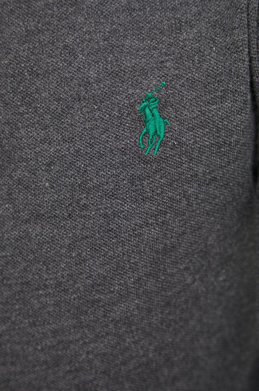 Polo Ralph Lauren Bavlněné tričko s dlouhým rukávem šedá barva - Pepit.cz