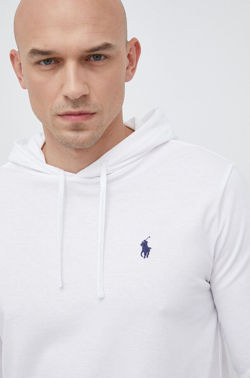 Polo Ralph Lauren Bavlněné tričko s dlouhým rukávem bílá barva - Pepit.cz