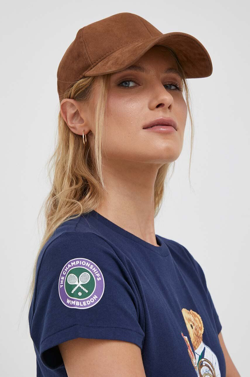 Polo Ralph Lauren Bavlněné tričko x The Championships Wimbledon tmavomodrá barva - Pepit.cz