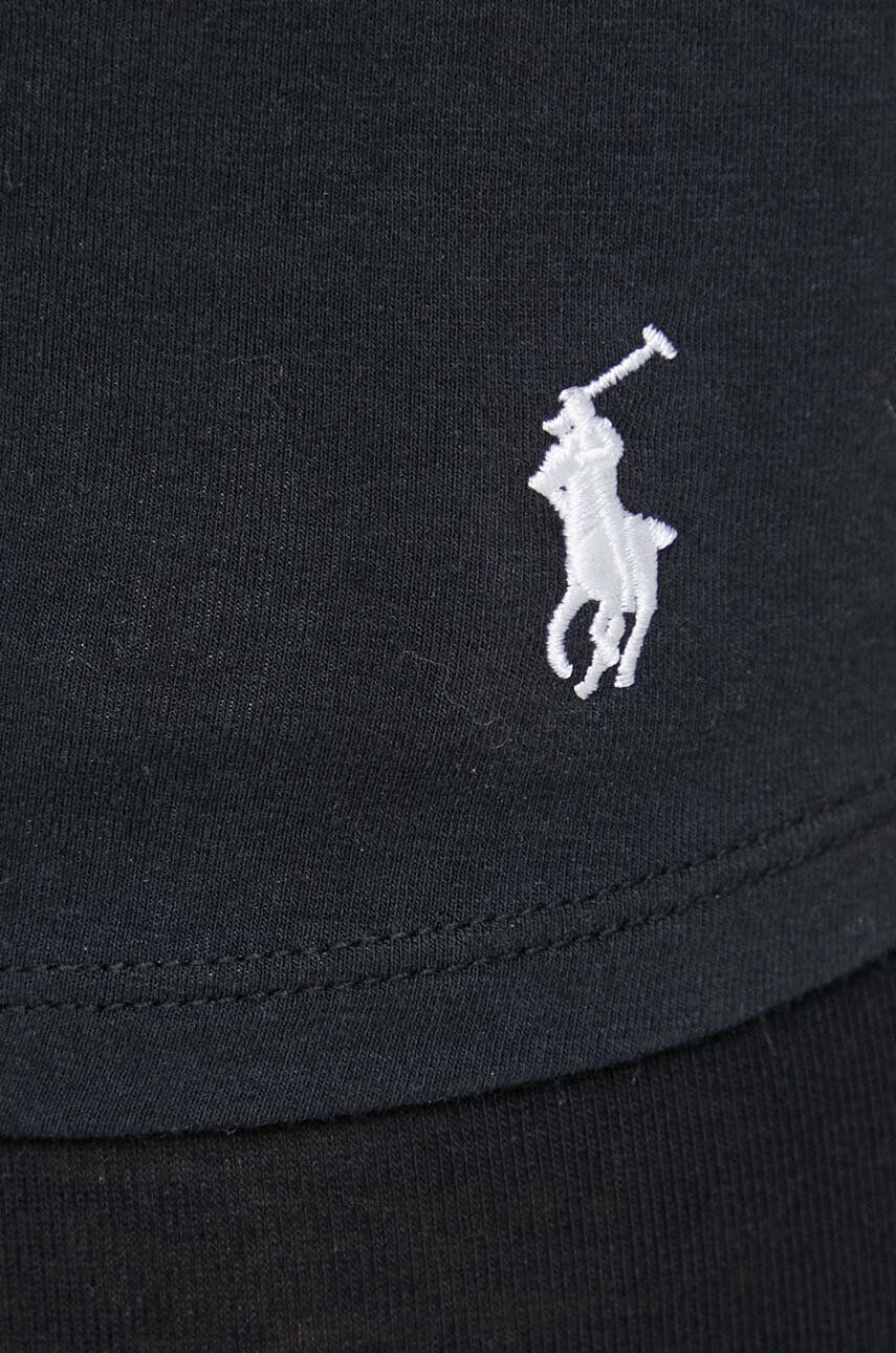 Polo Ralph Lauren Bavlněný pyžamový top černá barva - Pepit.cz