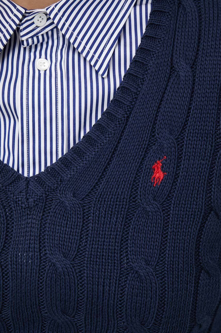 Polo Ralph Lauren Bavlněný svetr tmavomodrá barva lehký - Pepit.cz