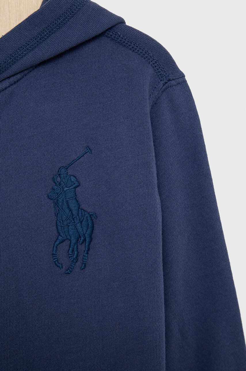 Polo Ralph Lauren Dětská bavlněná mikina tmavomodrá barva hladká - Pepit.cz