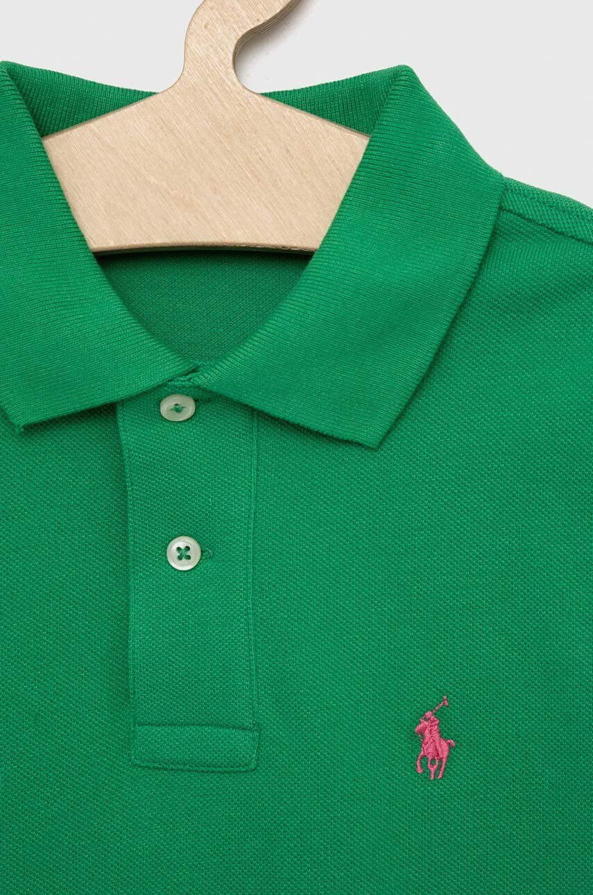 Polo Ralph Lauren Dětská bavlněná polokošile zelená barva - Pepit.cz