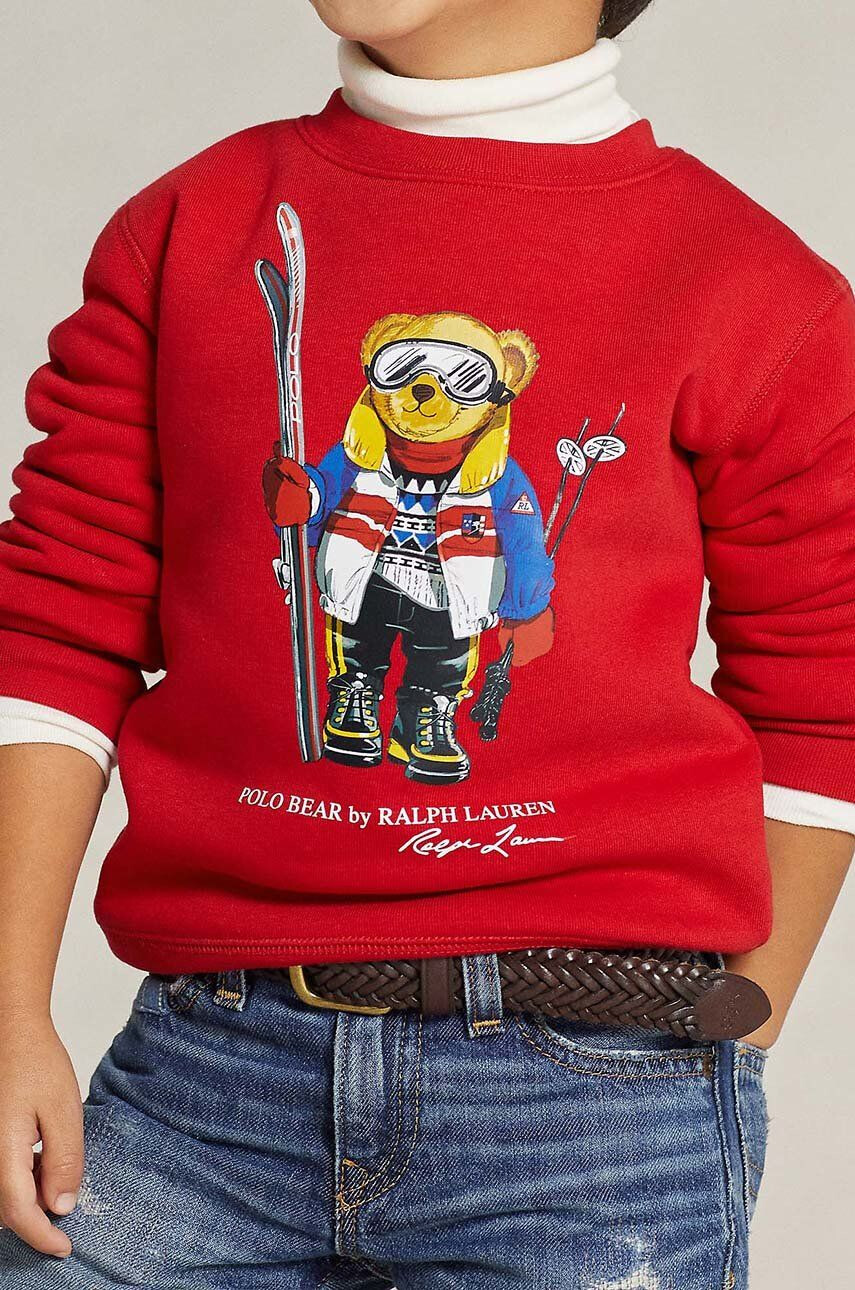 Polo Ralph Lauren Dětská mikina tmavomodrá barva s potiskem - Pepit.cz