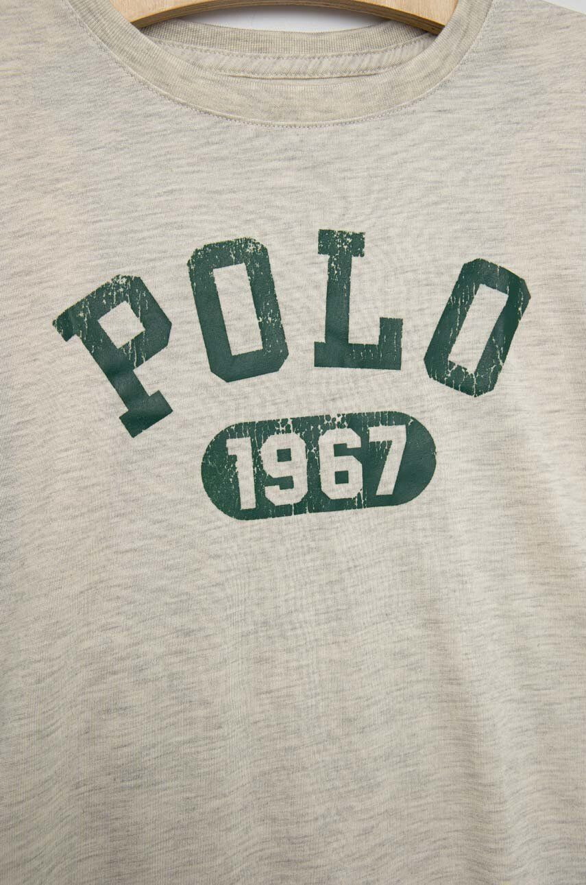 Polo Ralph Lauren Dětské pyžamo béžová barva s potiskem - Pepit.cz