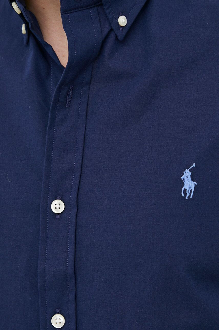 Polo Ralph Lauren Košile pánská tmavomodrá barva slim s límečkem button-down - Pepit.cz