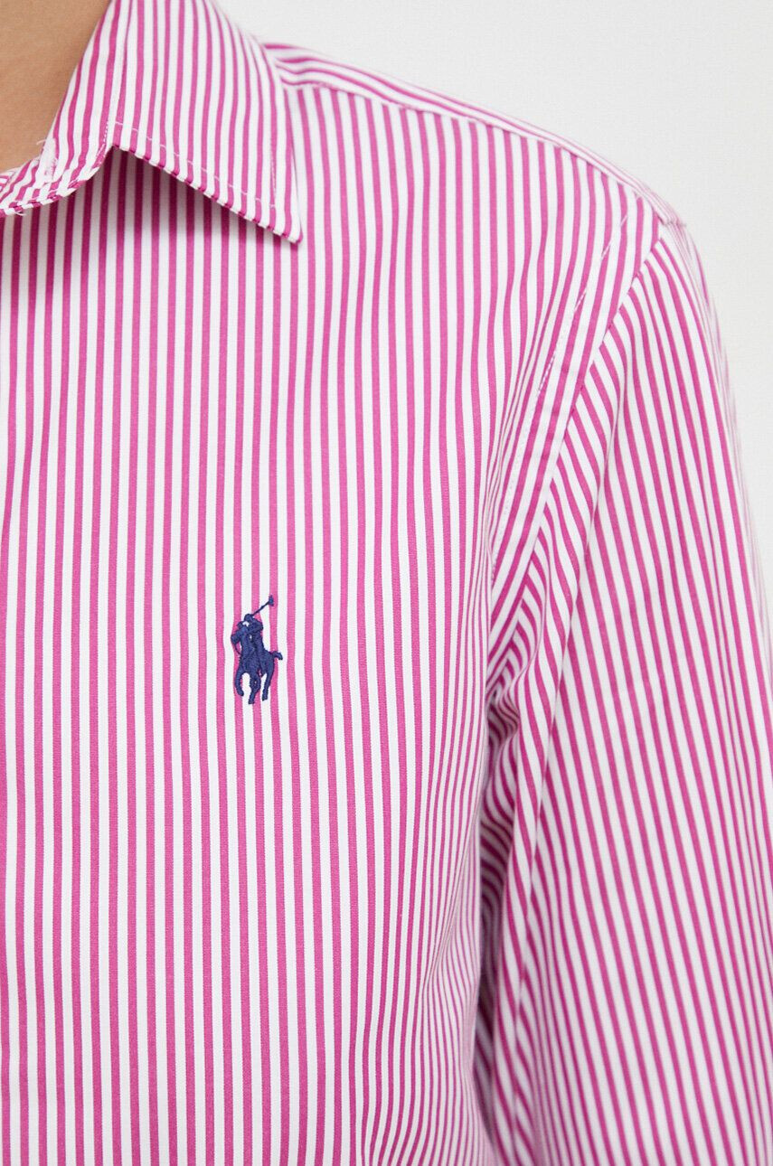 Polo Ralph Lauren Košile dámská růžová barva regular s klasickým límcem - Pepit.cz