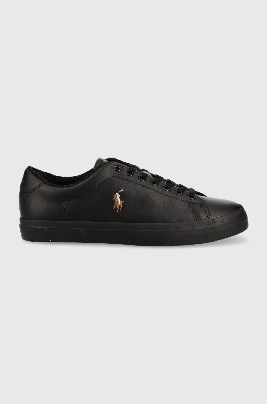 Polo Ralph Lauren Kožené sneakers boty Longwood černá barva - Pepit.cz