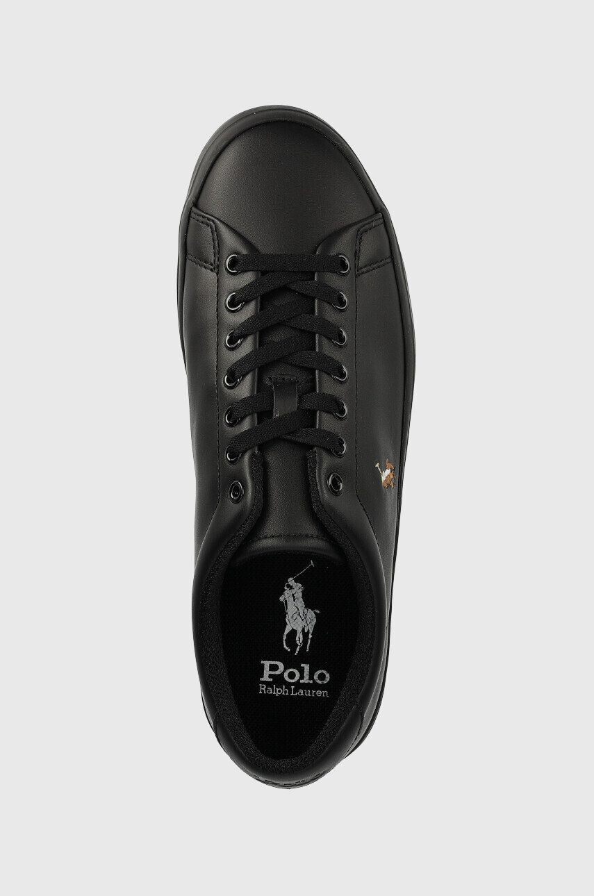 Polo Ralph Lauren Kožené sneakers boty Longwood černá barva - Pepit.cz