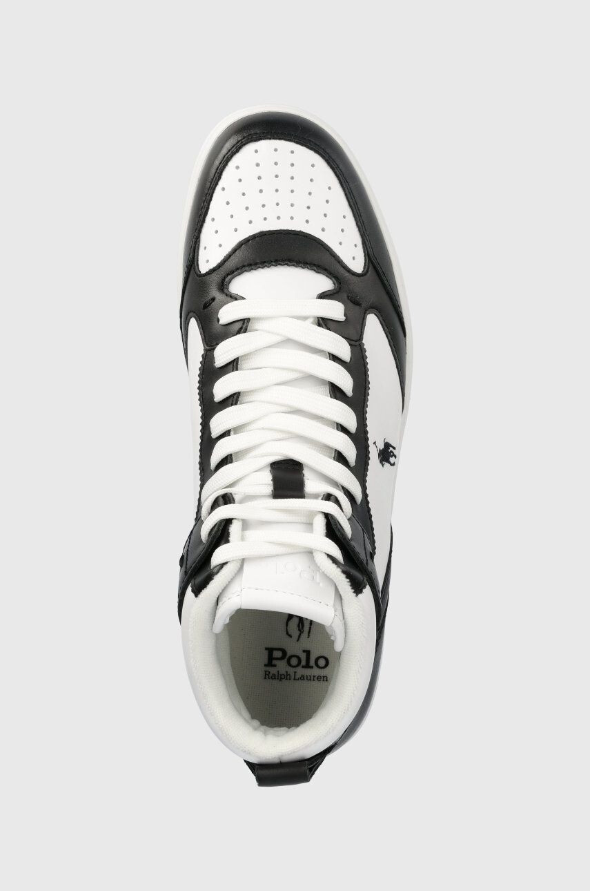 Polo Ralph Lauren Kožené sneakers boty Polo Crt černá barva - Pepit.cz