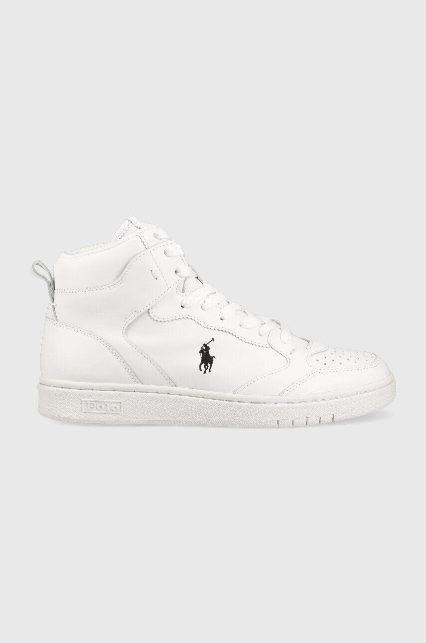 Polo Ralph Lauren Kožené sneakers boty Polo Crt bílá barva - Pepit.cz