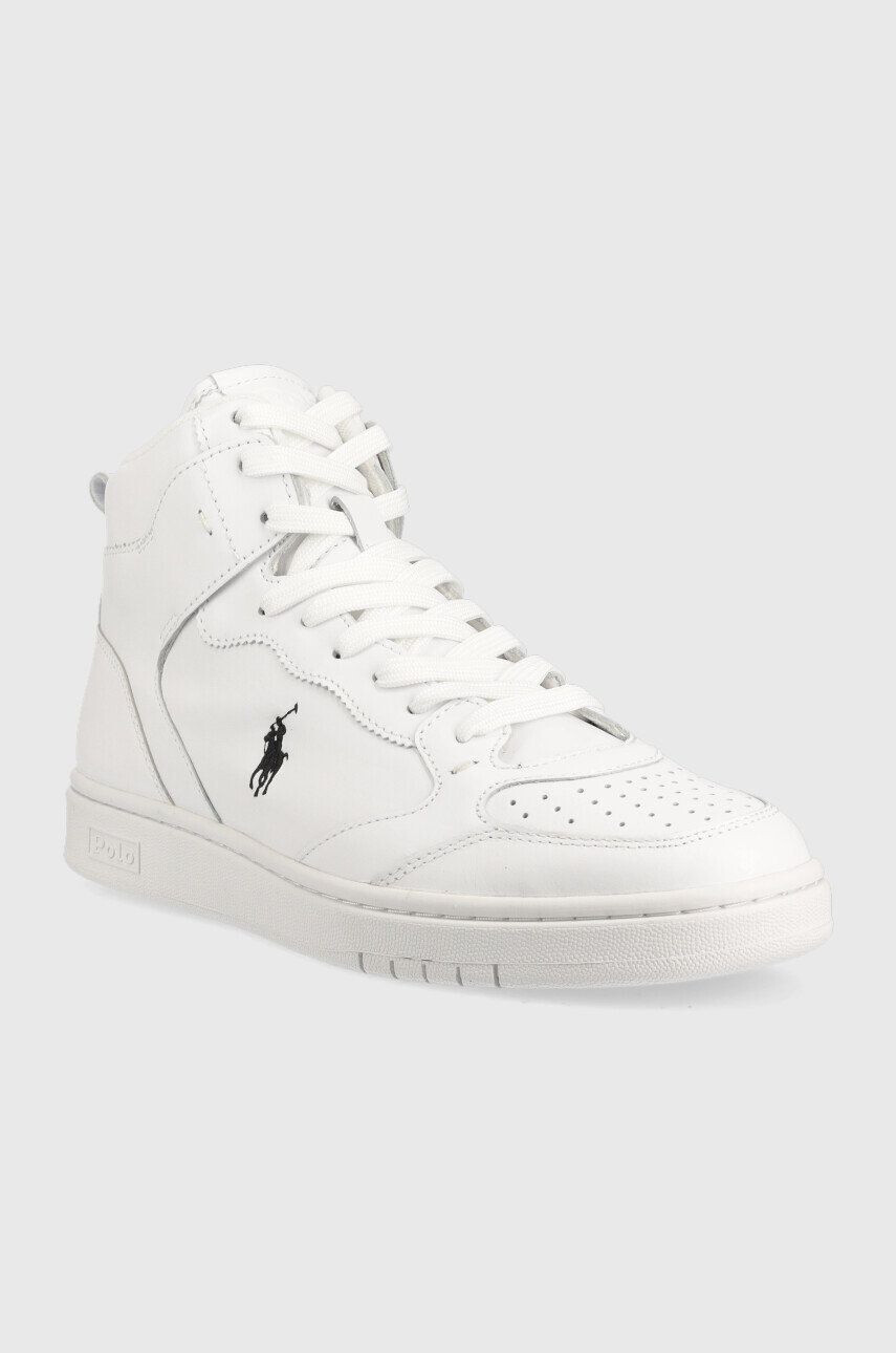 Polo Ralph Lauren Kožené sneakers boty Polo Crt bílá barva - Pepit.cz