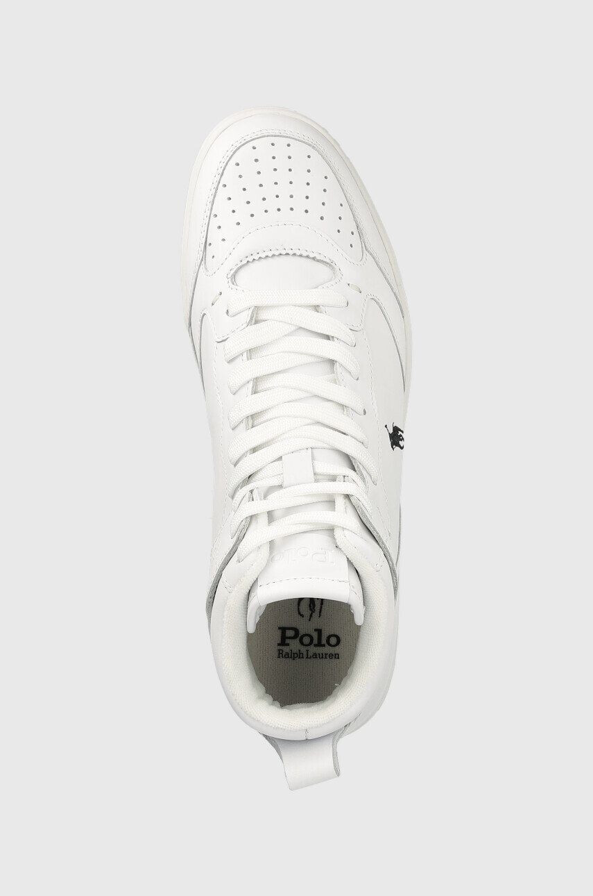 Polo Ralph Lauren Kožené sneakers boty Polo Crt bílá barva - Pepit.cz