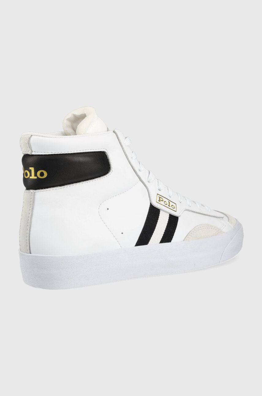 Polo Ralph Lauren Kožené sneakers boty Gervin bílá barva - Pepit.cz