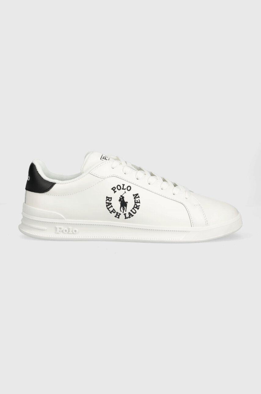 Polo Ralph Lauren Kožené sneakers boty Hrt Crt Cl bílá barva 809892336001 - Pepit.cz