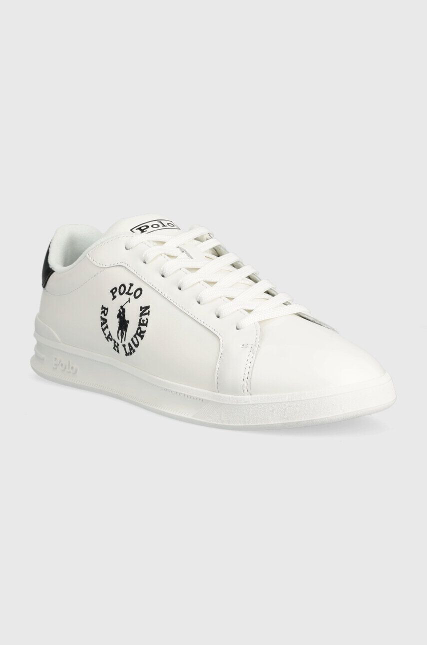 Polo Ralph Lauren Kožené sneakers boty Hrt Crt Cl bílá barva 809892336001 - Pepit.cz