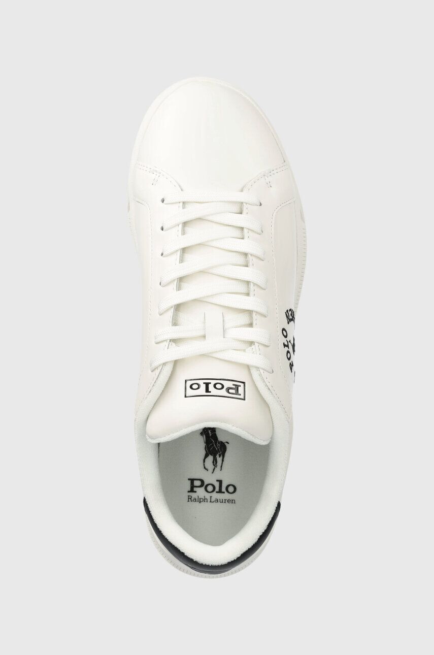 Polo Ralph Lauren Kožené sneakers boty Hrt Crt Cl bílá barva 809892336001 - Pepit.cz