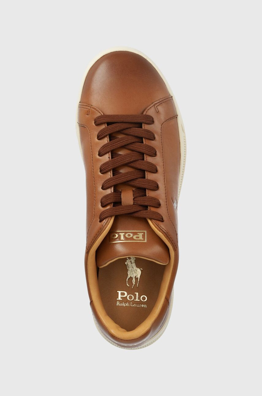 Polo Ralph Lauren Kožené sneakers boty Hrt Ct Ii bílá barva - Pepit.cz