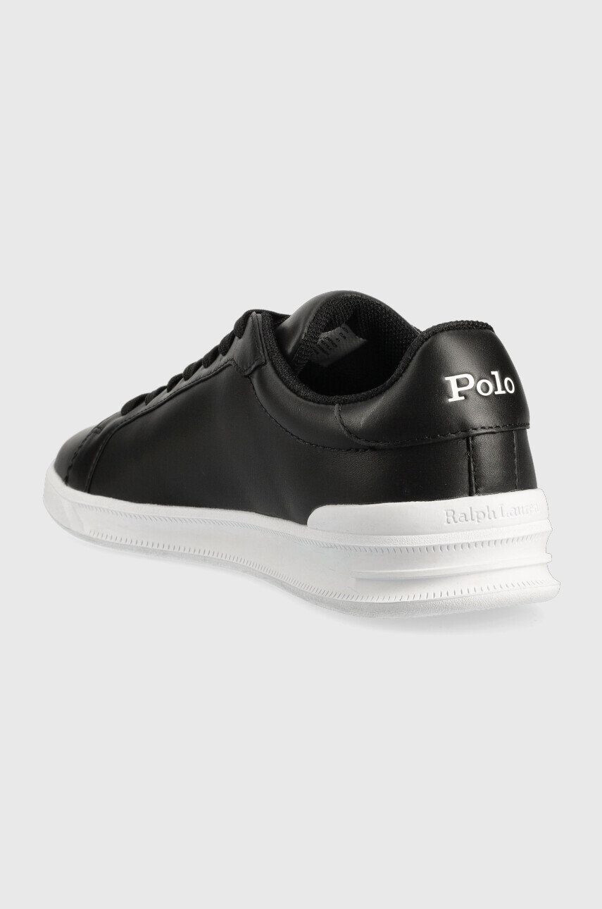 Polo Ralph Lauren Kožené sneakers boty Hrt Ct Ii černá barva - Pepit.cz