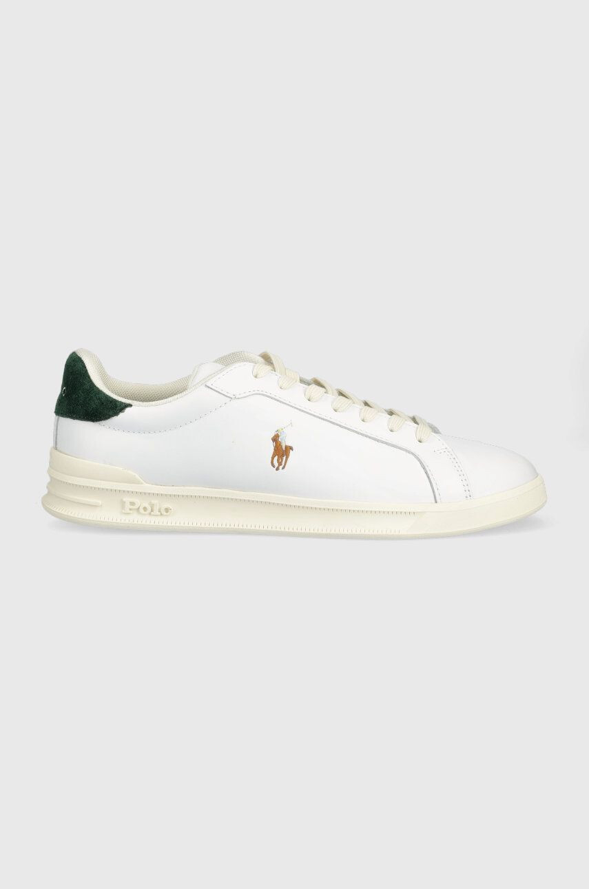 Polo Ralph Lauren Kožené sneakers boty Hrt Ct Ii bílá barva - Pepit.cz