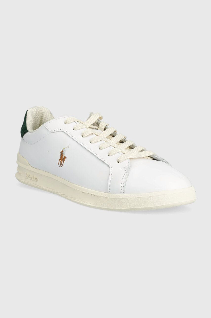 Polo Ralph Lauren Kožené sneakers boty Hrt Ct Ii bílá barva - Pepit.cz