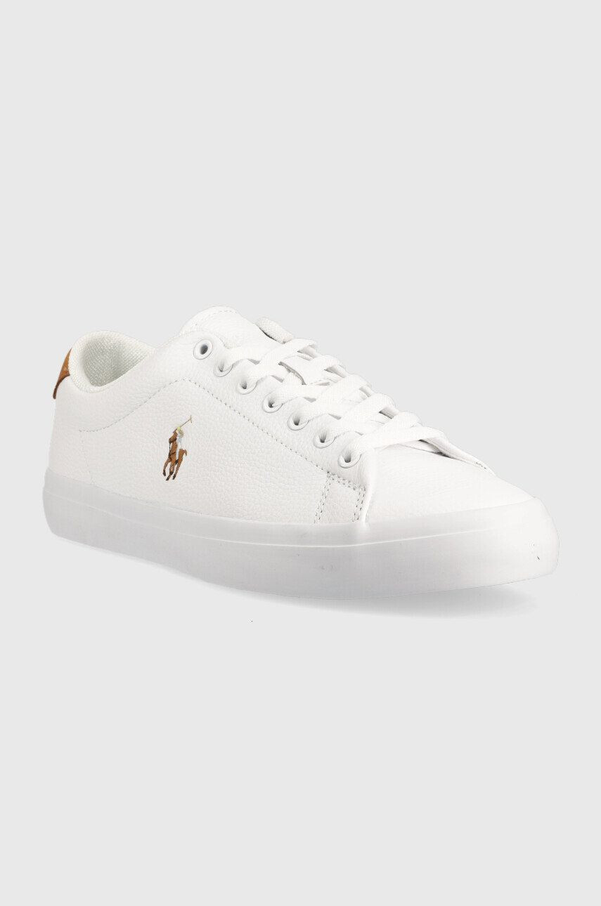 Polo Ralph Lauren Kožené sneakers boty Longwood bílá barva - Pepit.cz