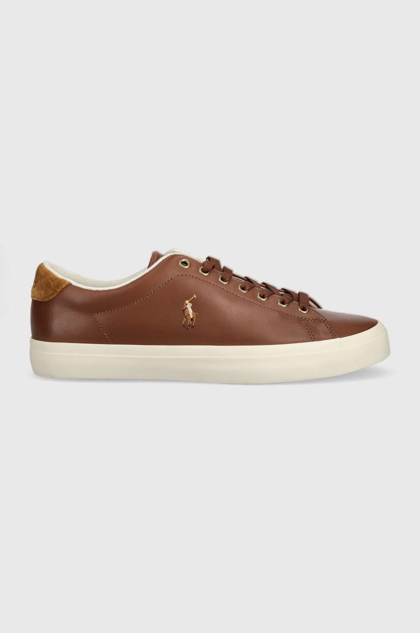 Polo Ralph Lauren Kožené sneakers boty Longwood hnědá barva - Pepit.cz