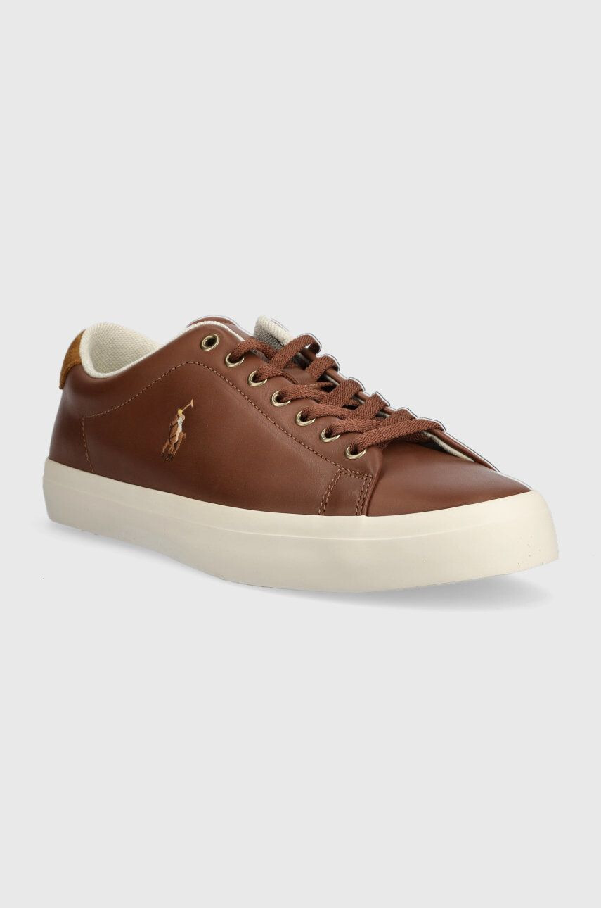 Polo Ralph Lauren Kožené sneakers boty Longwood hnědá barva - Pepit.cz