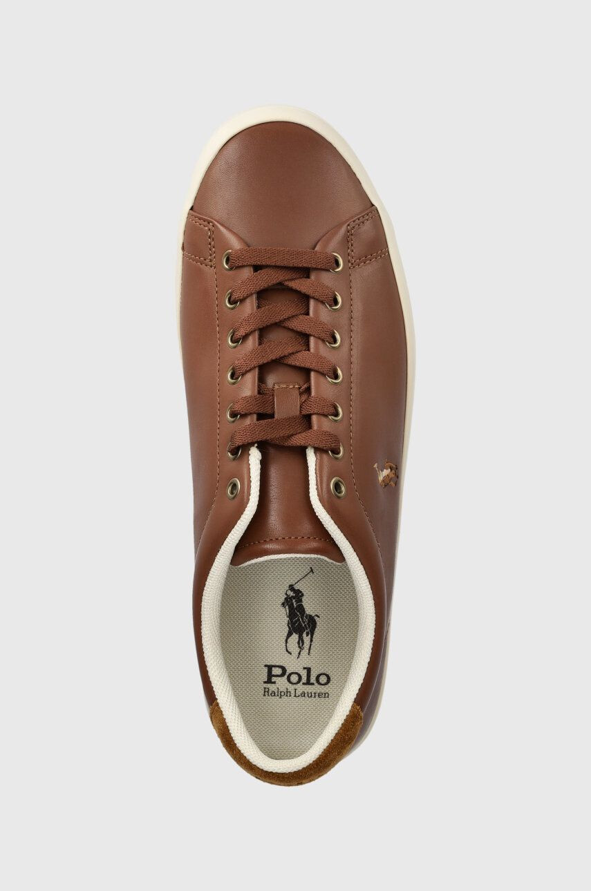 Polo Ralph Lauren Kožené sneakers boty Longwood hnědá barva - Pepit.cz