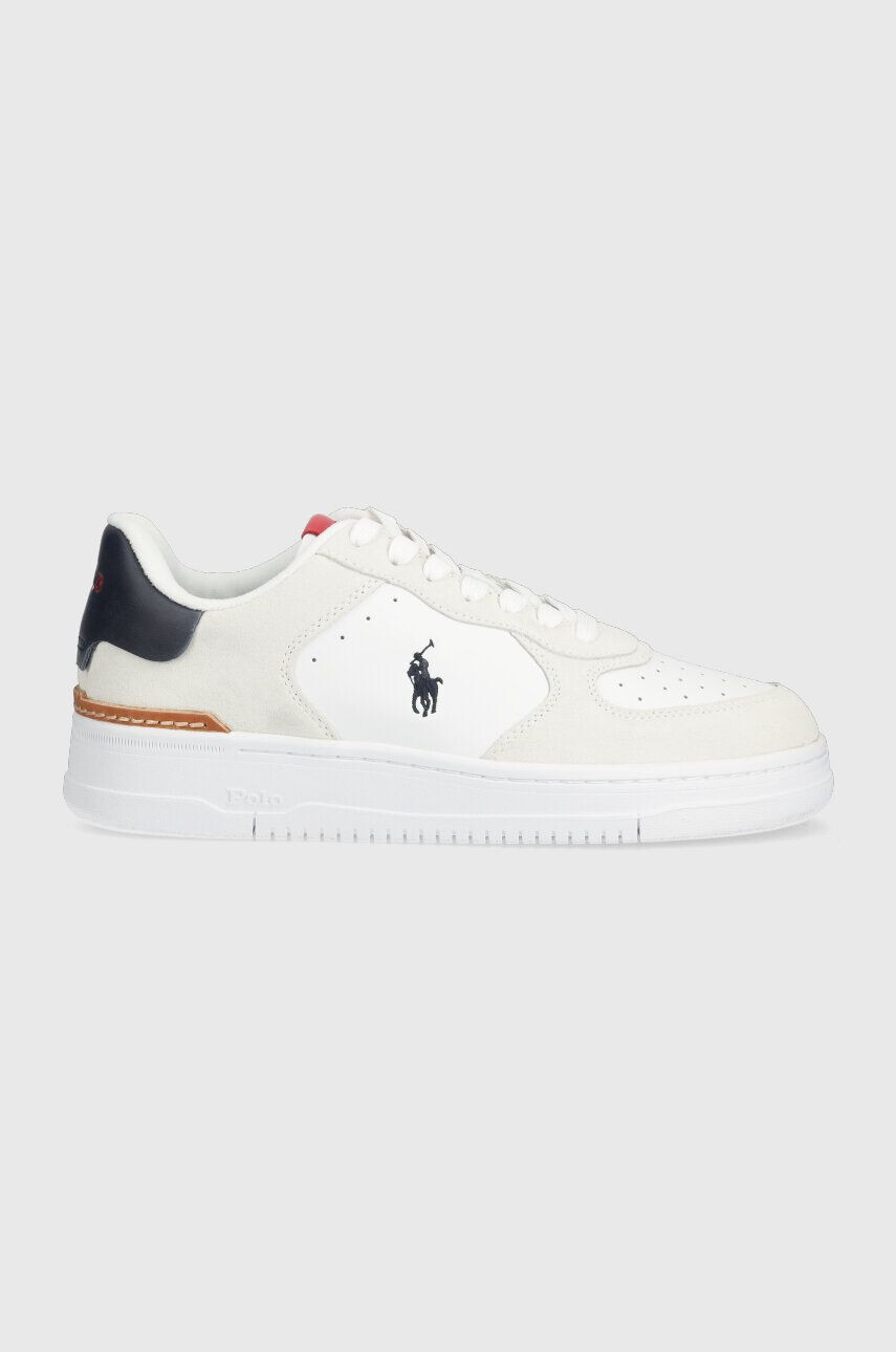 Polo Ralph Lauren Kožené sneakers boty Masters Crt bílá barva 809891794001 - Pepit.cz