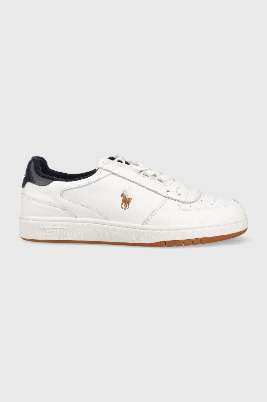 Polo Ralph Lauren Kožené sneakers boty Polo Crt bílá barva - Pepit.cz