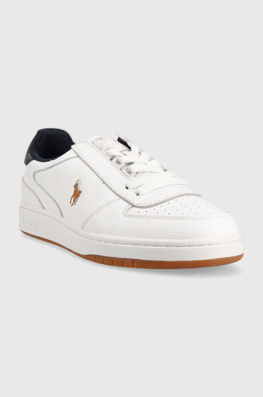 Polo Ralph Lauren Kožené sneakers boty Polo Crt bílá barva - Pepit.cz