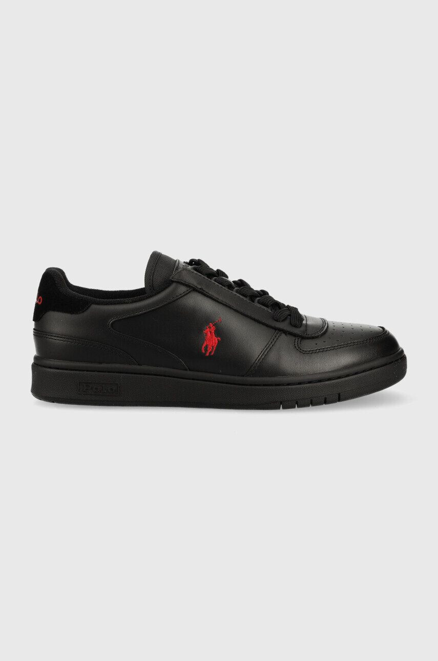 Polo Ralph Lauren Kožené sneakers boty POLO CRT PP černá barva 809885817003 - Pepit.cz