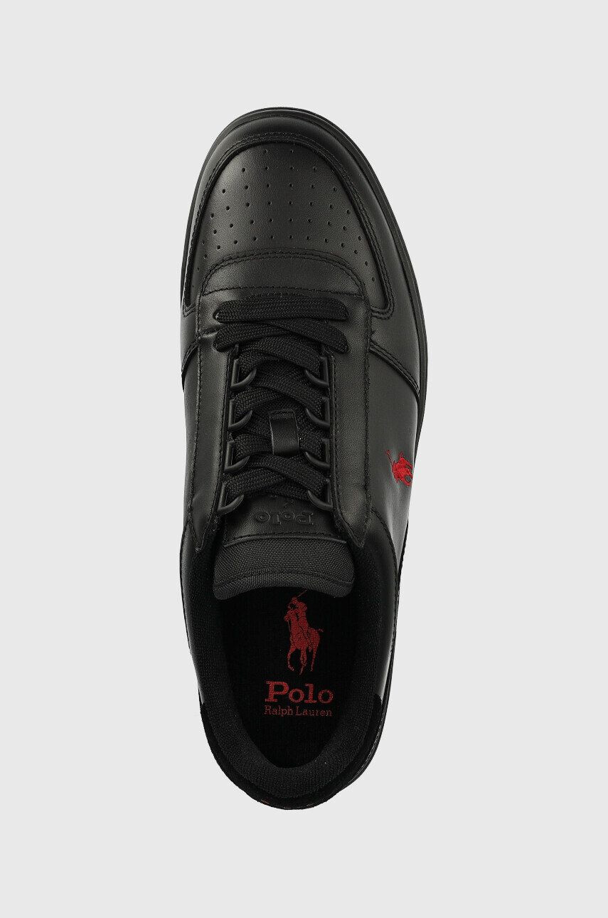 Polo Ralph Lauren Kožené sneakers boty POLO CRT PP černá barva 809885817003 - Pepit.cz