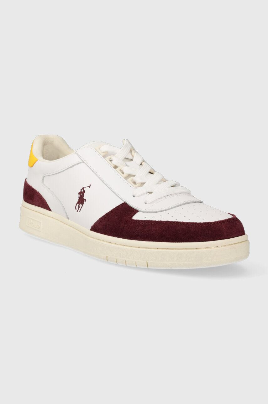 Polo Ralph Lauren Kožené sneakers boty Polo Crt Pp bílá barva 809913450008 - Pepit.cz